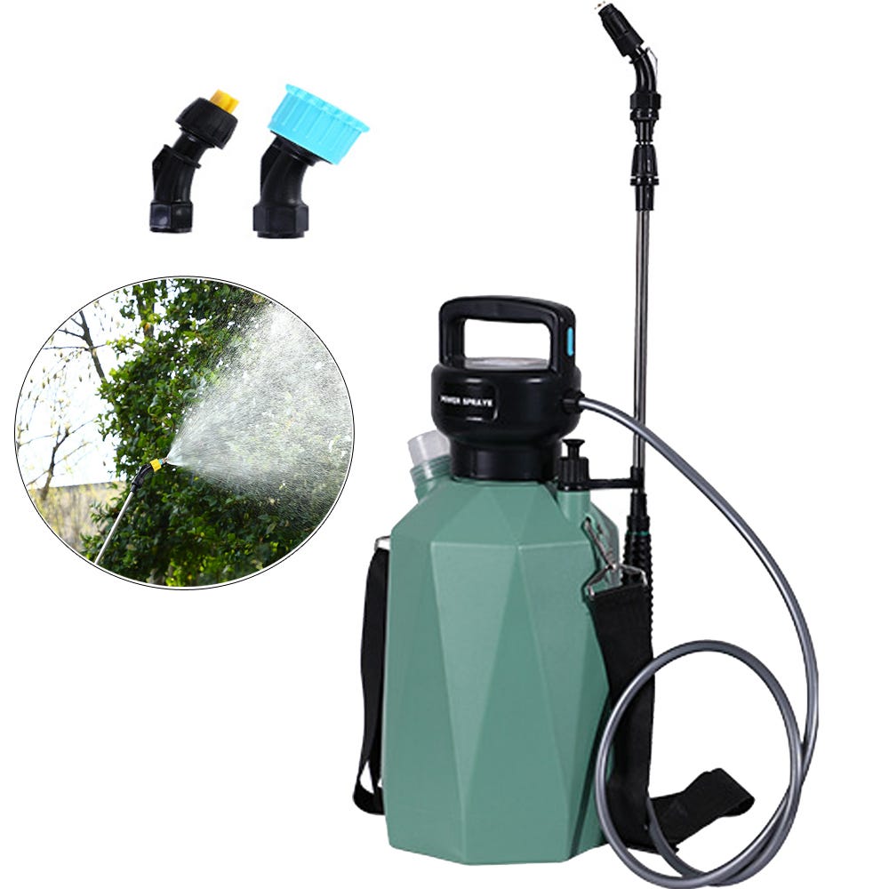 1.35 Gallon/5L Pulvérisateur de jardin électrique avec poignée USB  rechargeable, pulvérisateur de mauvaises herbes avec 3 Buses de  pulvérisation