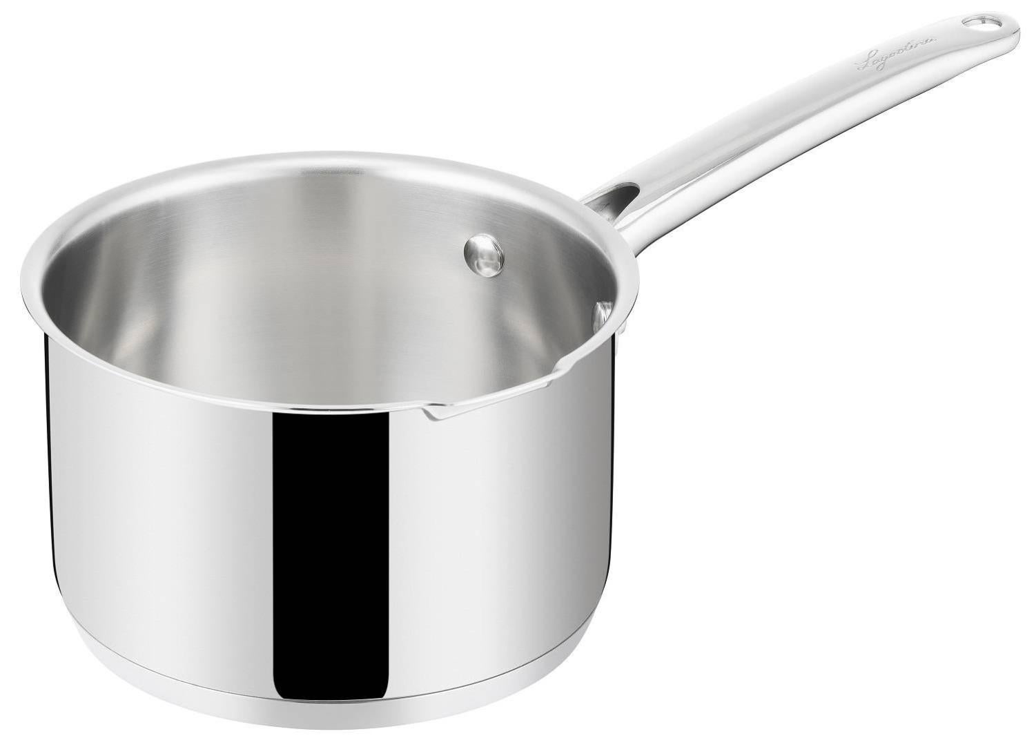 Lagostina Set Every: Bollilatte 12cm + Casseruola Semifonda 24cm – Acciaio Inox 18/10 Con Fondo Lagoseal Plus