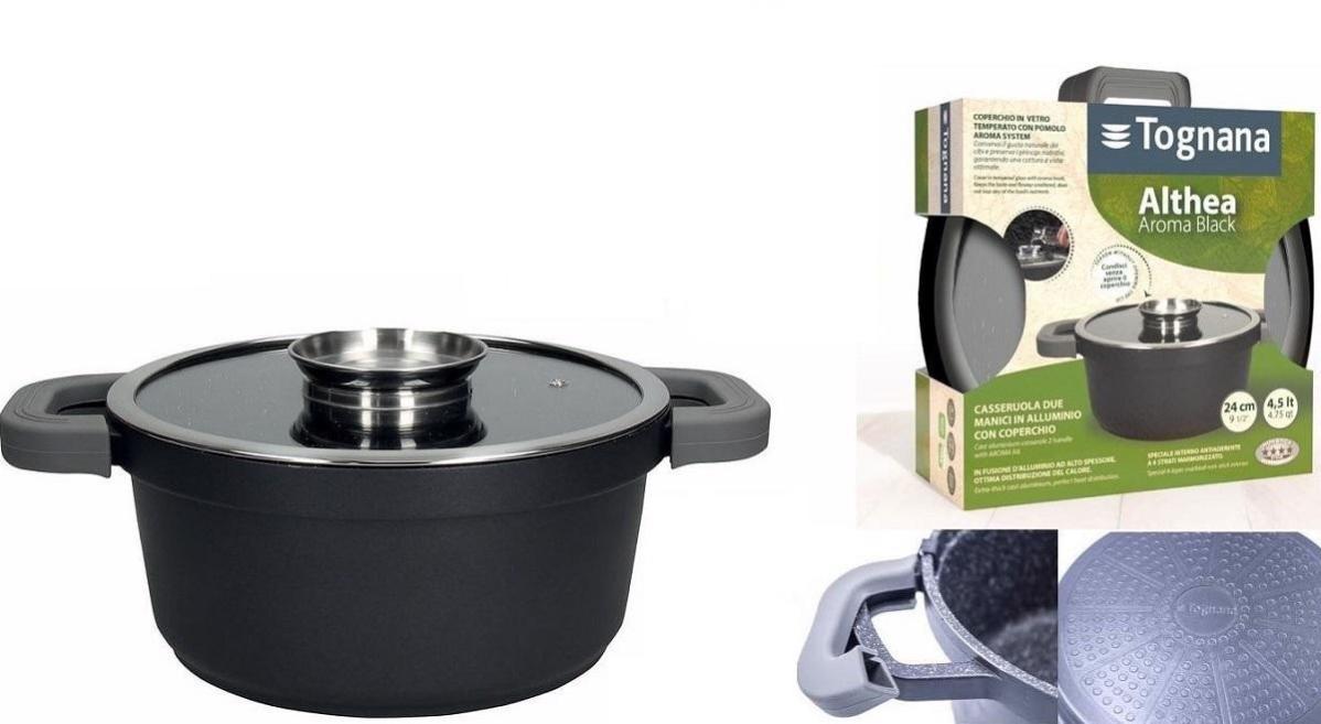 Home Casseruola 2 Manici 20 Cm Per Induzione Con Rivestimento Effetto Pietra