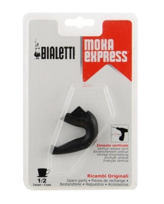 Bialetti manico di ricambio originale 1/2 tazze per Moka Express, nero