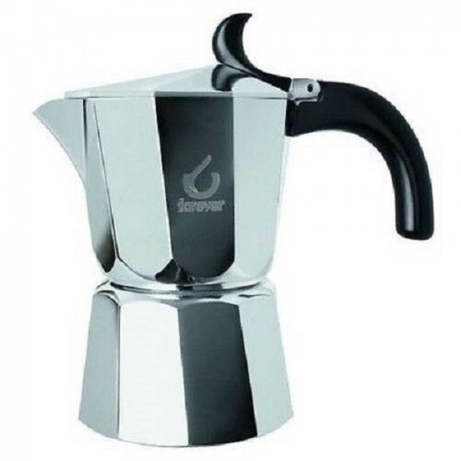 Caffettiera Moka FOREVER Miss Moka Prestige Woody 3 Tazze – Alluminio Con Manico In Legno - 2