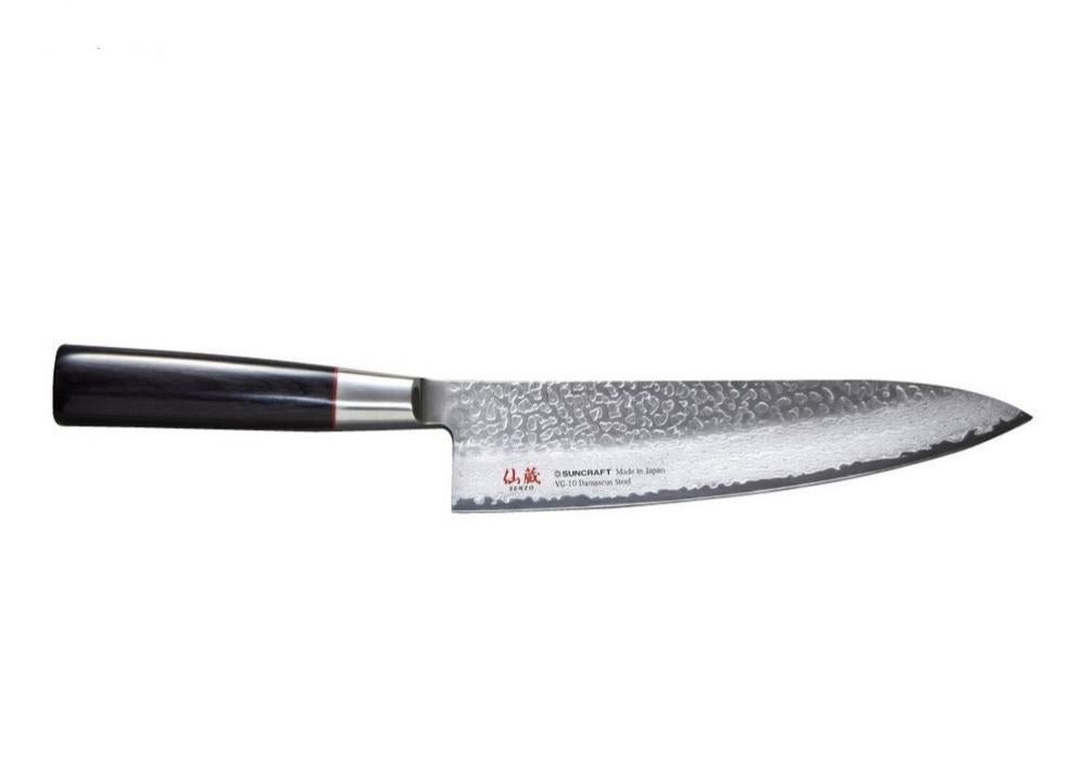 Suncraft Senzo Classic ID-05 Kochmesser – 20 Cm Klinge Aus 67 Lagen VG10 Damast, Härtegrad 61 HRC