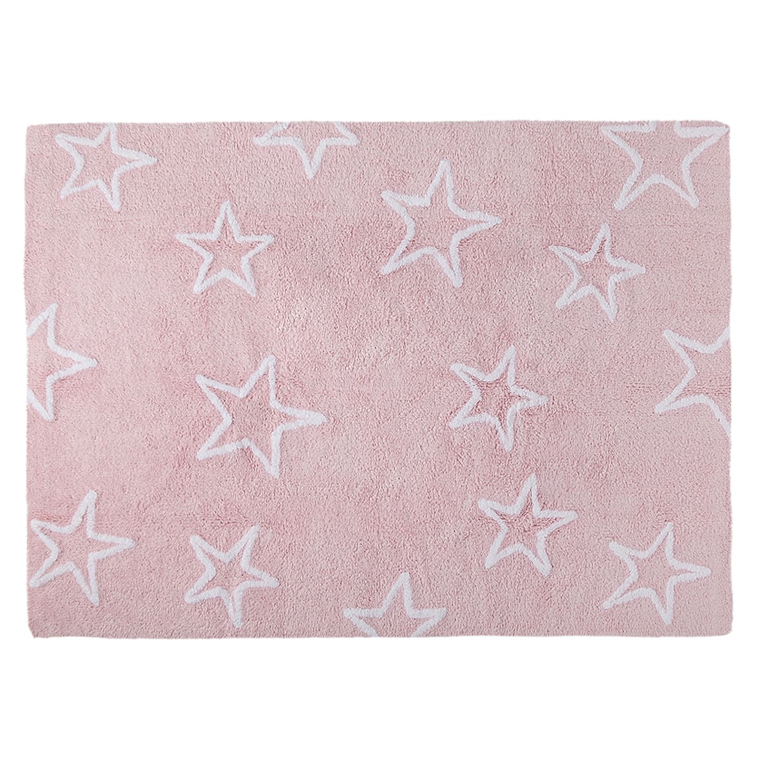 Alfombra lavable infantil Estrellas Rosa 160x120 cm Leroy Merlin