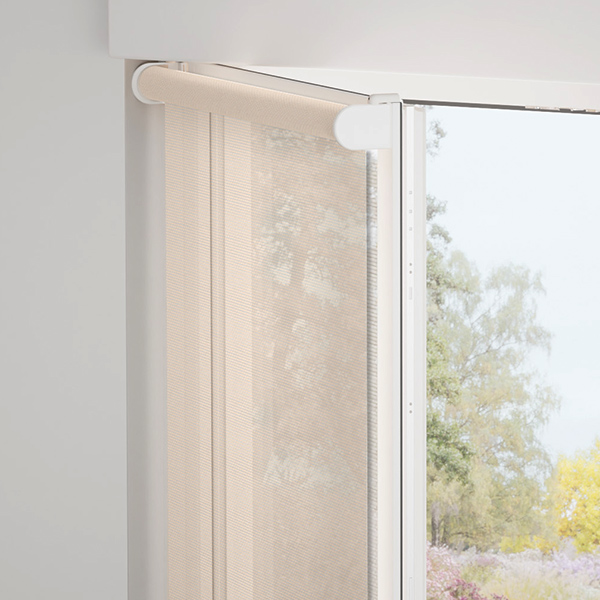 Estores enrollables sin taladrar screen corti fiberglass color blanco lino 48x230 - cortinadecor