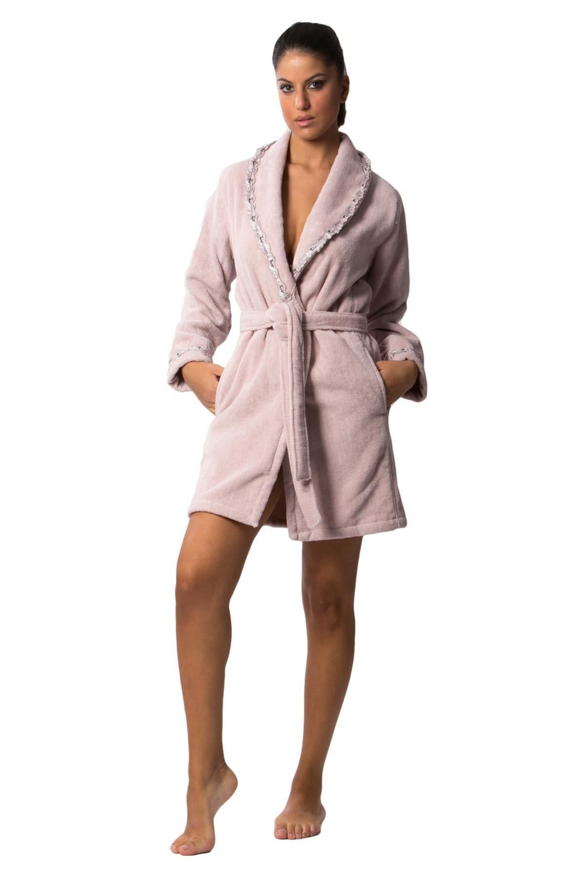 Accappatoio Microfibra Fiocchi TOM TAILOR Accappatoio Donna Peluche - Morbido Con Stampa Fiocchi Di Neve Accappatoio Tom Tailor Microfibra - Foto 8