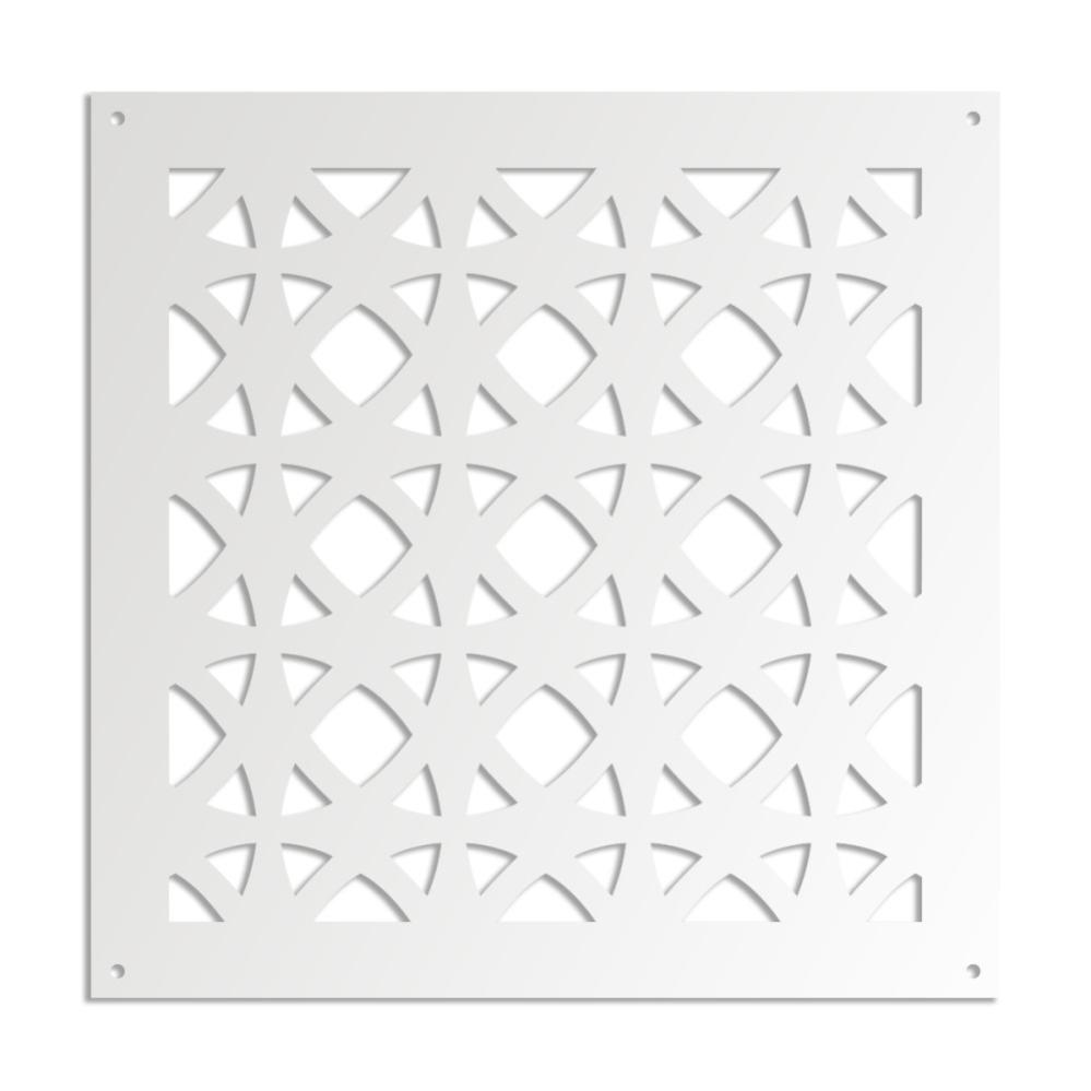 Quadro Traforato Moderno ADENIUM In PVC | Pannello Decorativo Per Parete 48x48 Cm Nero