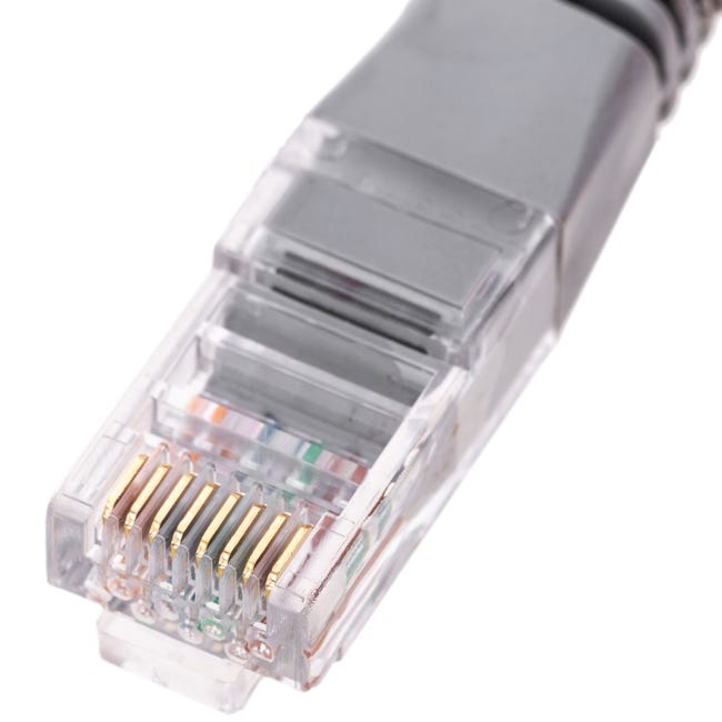Cable de Red LSHF UTP con Conector RJ45 Cat. 6 gris de 10 m