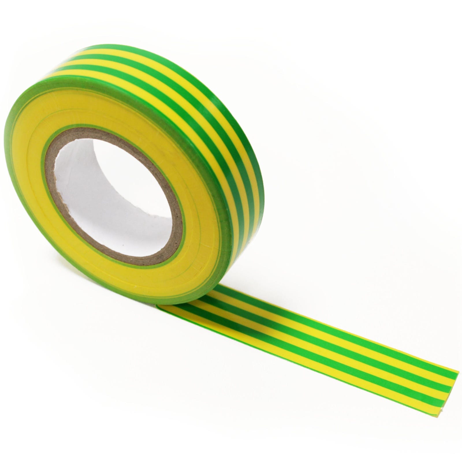 Tira adhesiva aislante de color amarillo-verde de 0,15x19mm de 20m