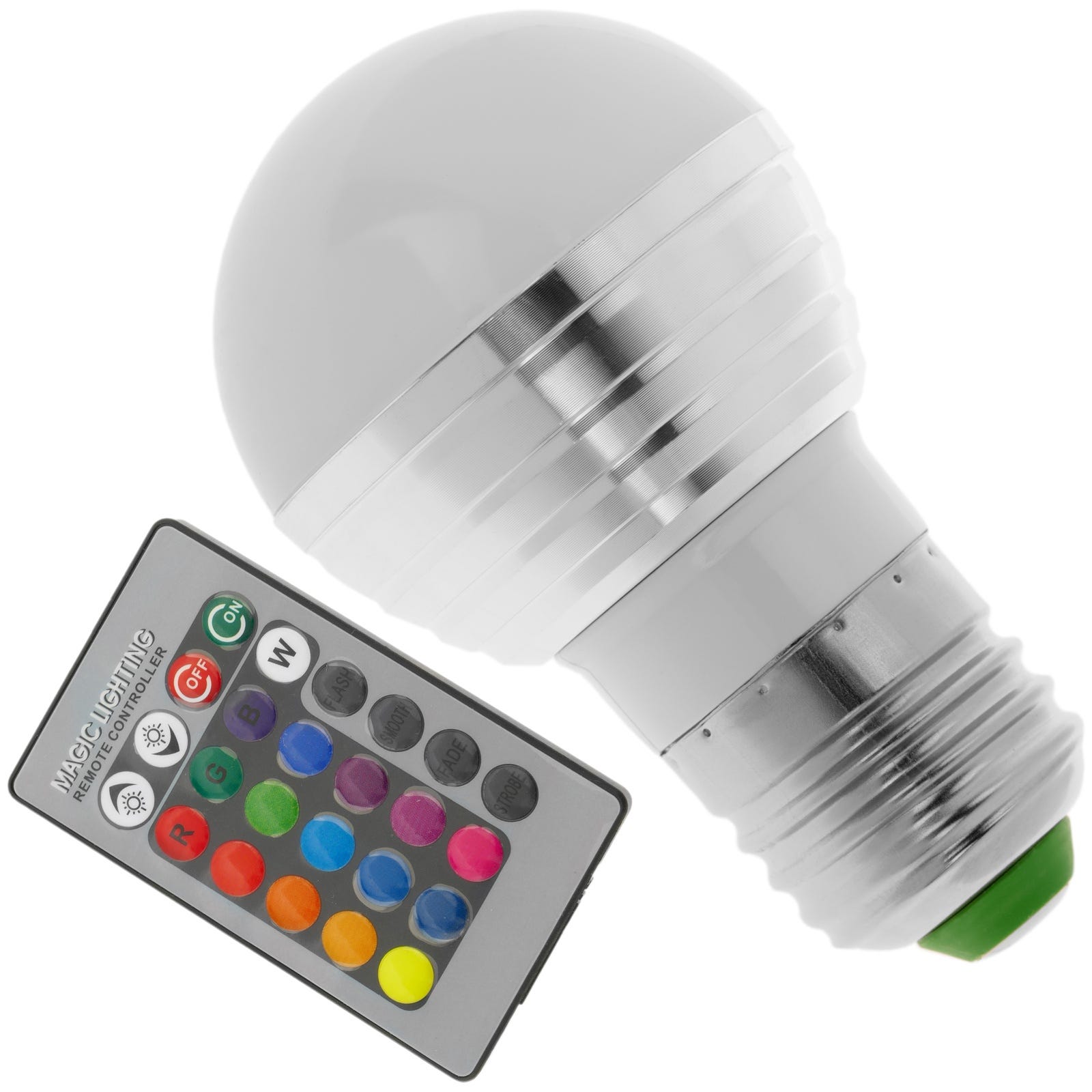 Ampoule LED 3W E27 RGB avec télécommande