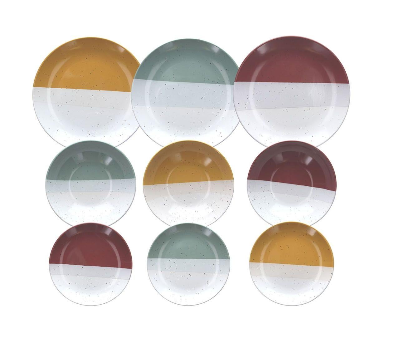 Excelsa Servizio 18 Piatti Sofia Porcellana E Stoneware Blu | Leroy Merlin