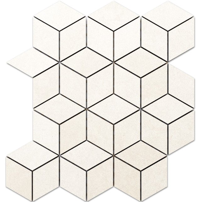 Mosaico su rete per bagno o cucina in gres - Milky way