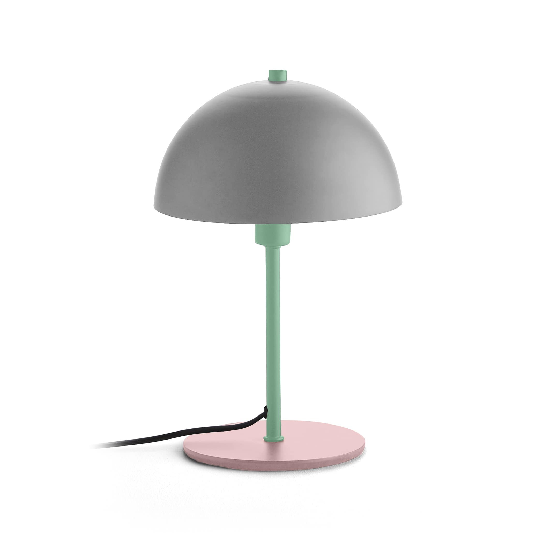 Fisura – Lámpara de mesa original gris, rosa y verde. Lámpara mesita de  noche de metal. Medidas: 18 x 32. Bombilla E14 no incluida