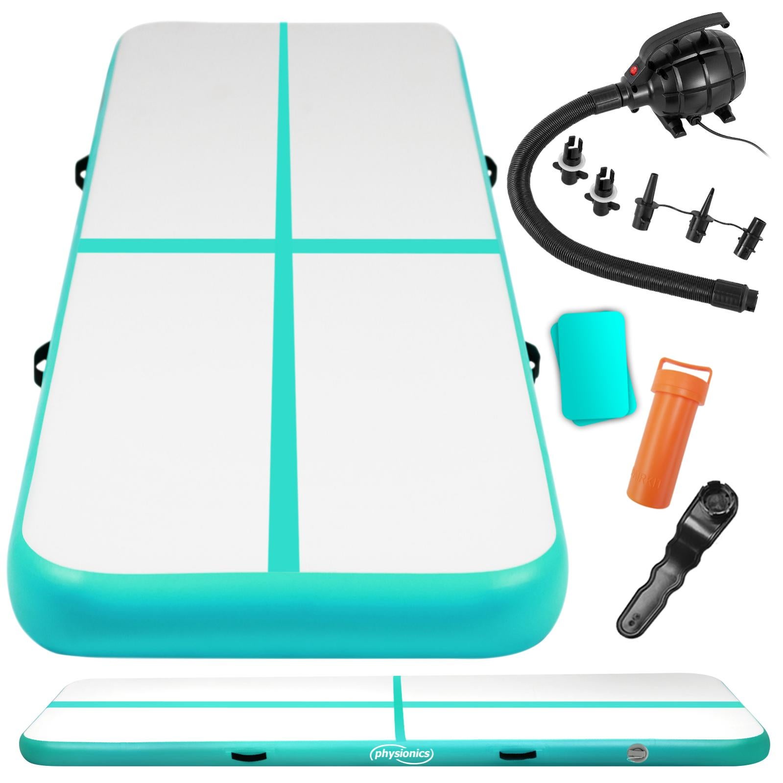 Tapis Gonflable Airtrack 5m - KM Fit - Avec Pompe Et Sac - Pour Gym Et Fitness
