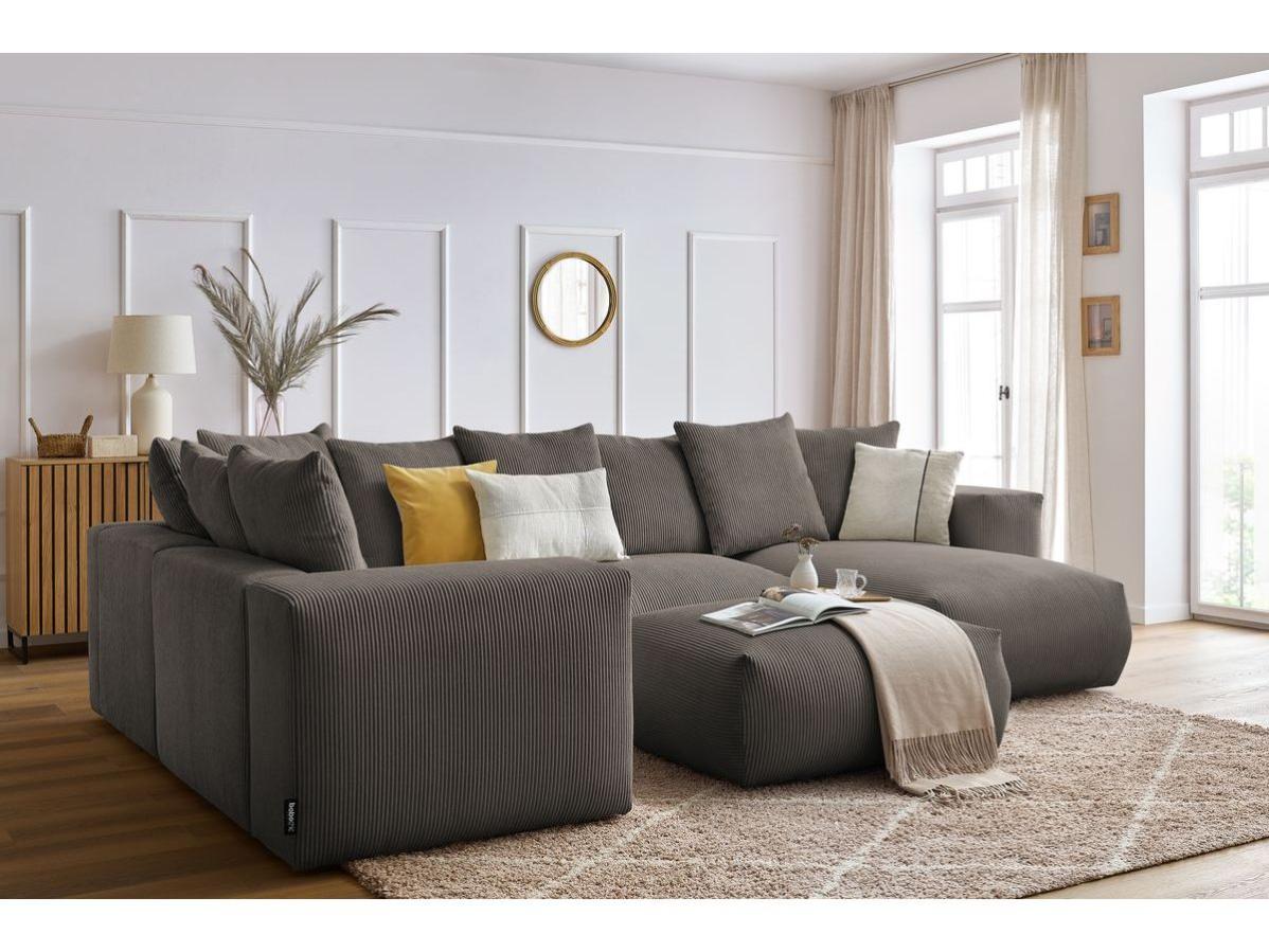BOBOCHIC Canapé panoramique fixe modulable ultra moelleux VOLTAIRE avec ...