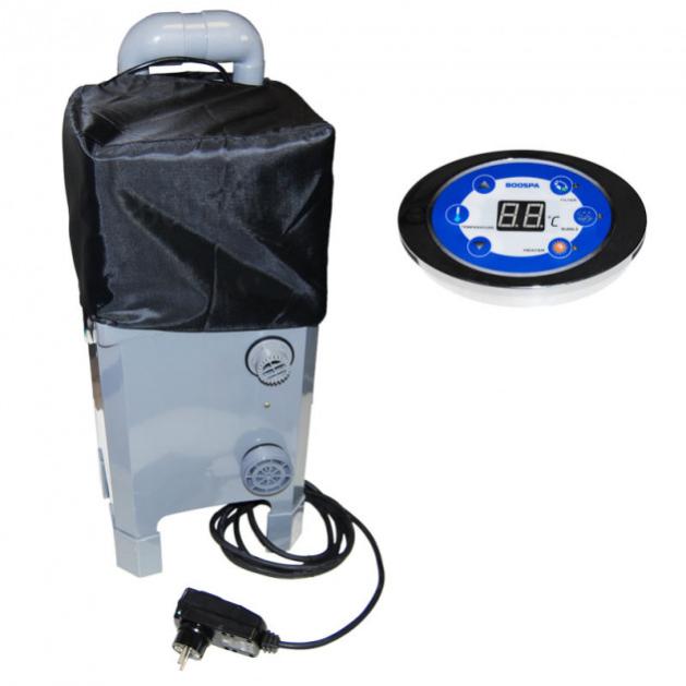 Cache Moteur Neka Pour Spa Double Porte - Aspect Rotin Tressé Gris - Neuf