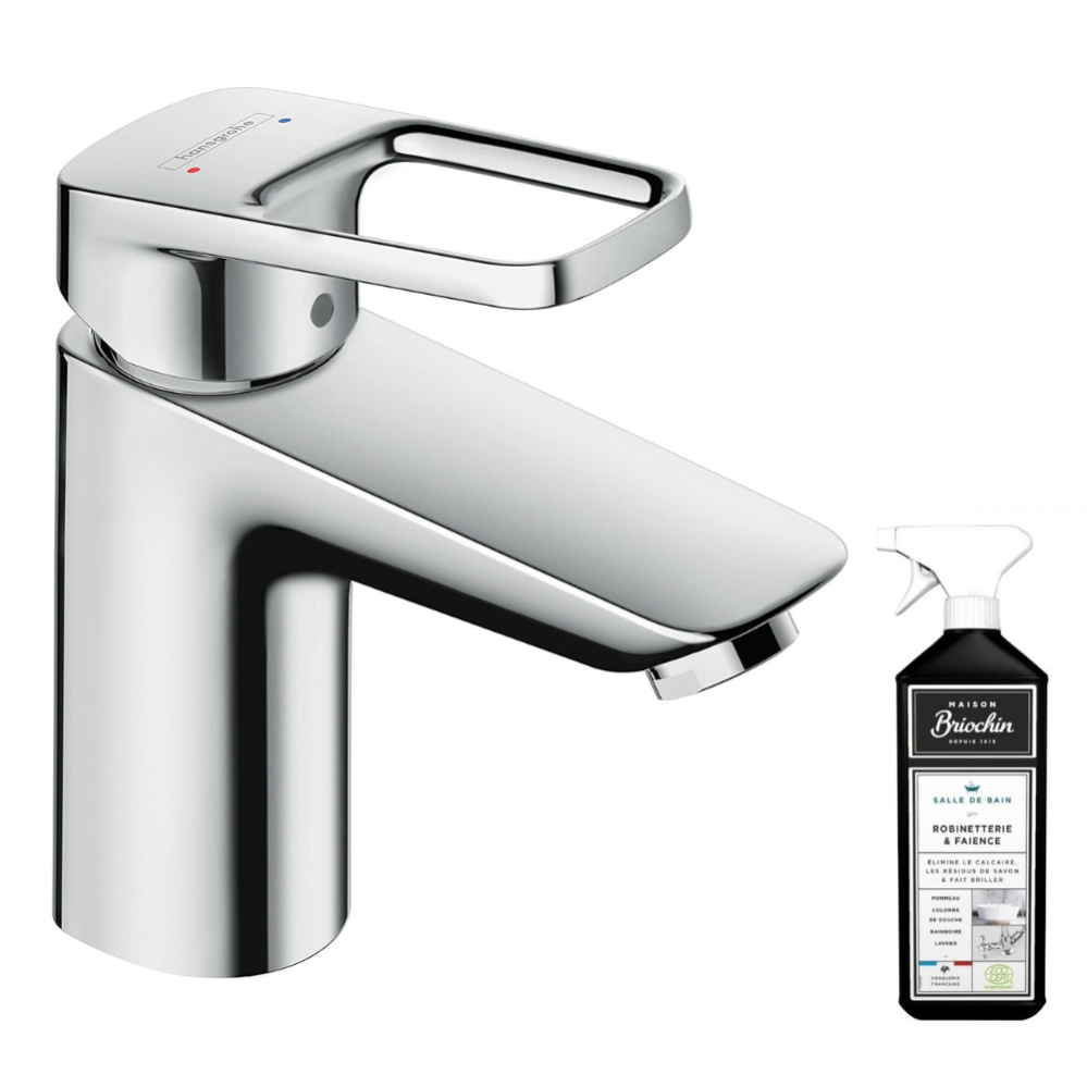Mitigeur lavabo HANSGROHE Logis Loop 100 avec tirette et vidage chrome