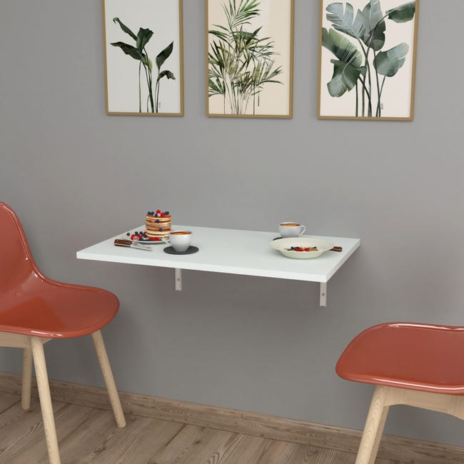 Table Pliante Cuisine/Table Rabattable Murale-Double Plateaux