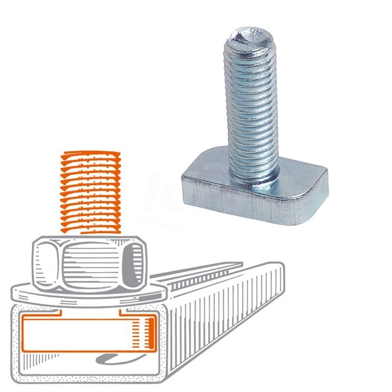Bulloni A T Testa Martello M8X20 - 30 Pezzi In Acciaio Carbonio Per Profili Alluminio