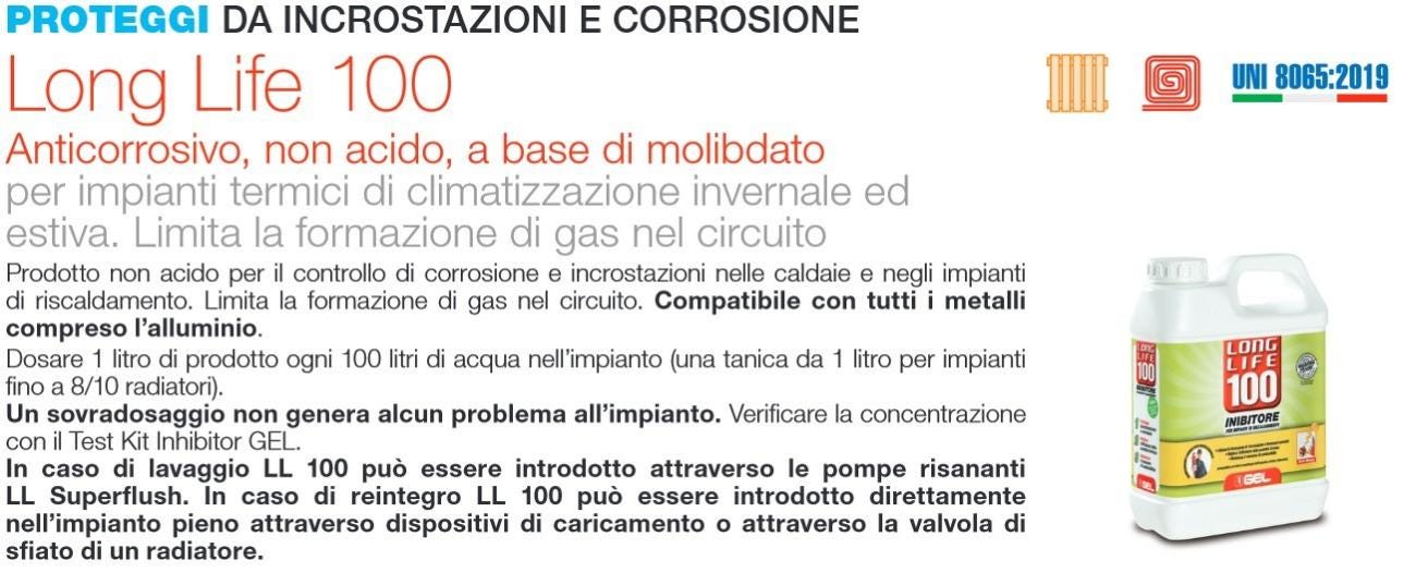 Inibitore Corrosione Long Life 100 - Confezione Da 1 Litro Per Protezione Metalli - Foto 4
