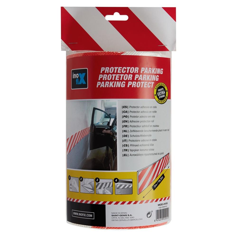 Protector Parking En Rollo 2 Mt 4105-1 Rojo Blanco B1