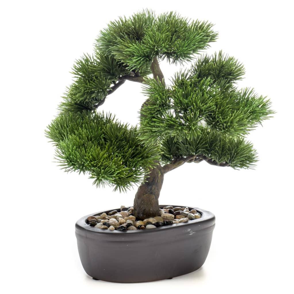 Emerald Bonsaï Pinus artificiel sur plaque marronne 32 cm Leroy Merlin