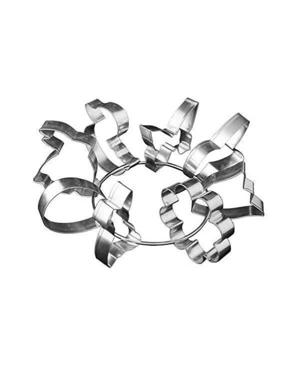 Set 5 Tagliapasta Per Biscotti Pasquali Paderno - Acciaio Inox, Forme Colomba, Coniglio, Campana, Agnello - Foto 2