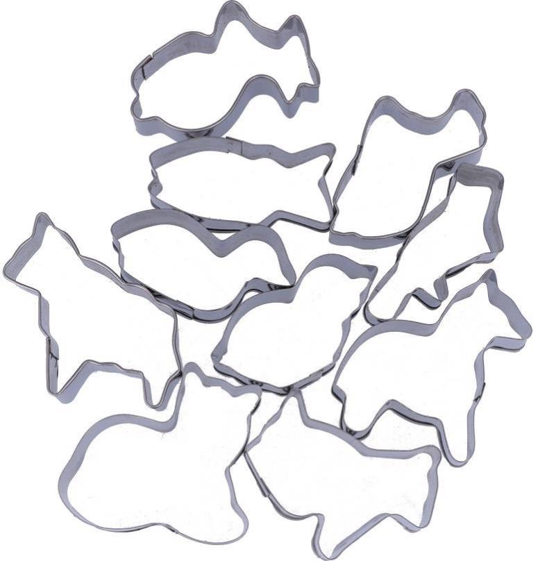 Set Di 3 Stampini Per Biscotti A Forma Di Cane | In Acciaio Inox | Bassotto, Testa E Postura Seduta | Per Dolci Fatti In Casa - Foto 8