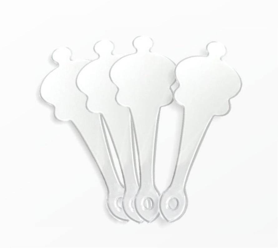 Set 16 Cucchiai Dosatori In Plastica Trasparente - 4 Grandi E 12 Piccoli, Per Gelati, Matrimoni, Polveri