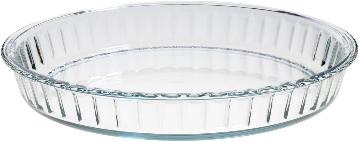 Stampo Per Crostata In Vetro O Cuisine - Diametro 27 Cm, Trasparente Per Forno E Microonde