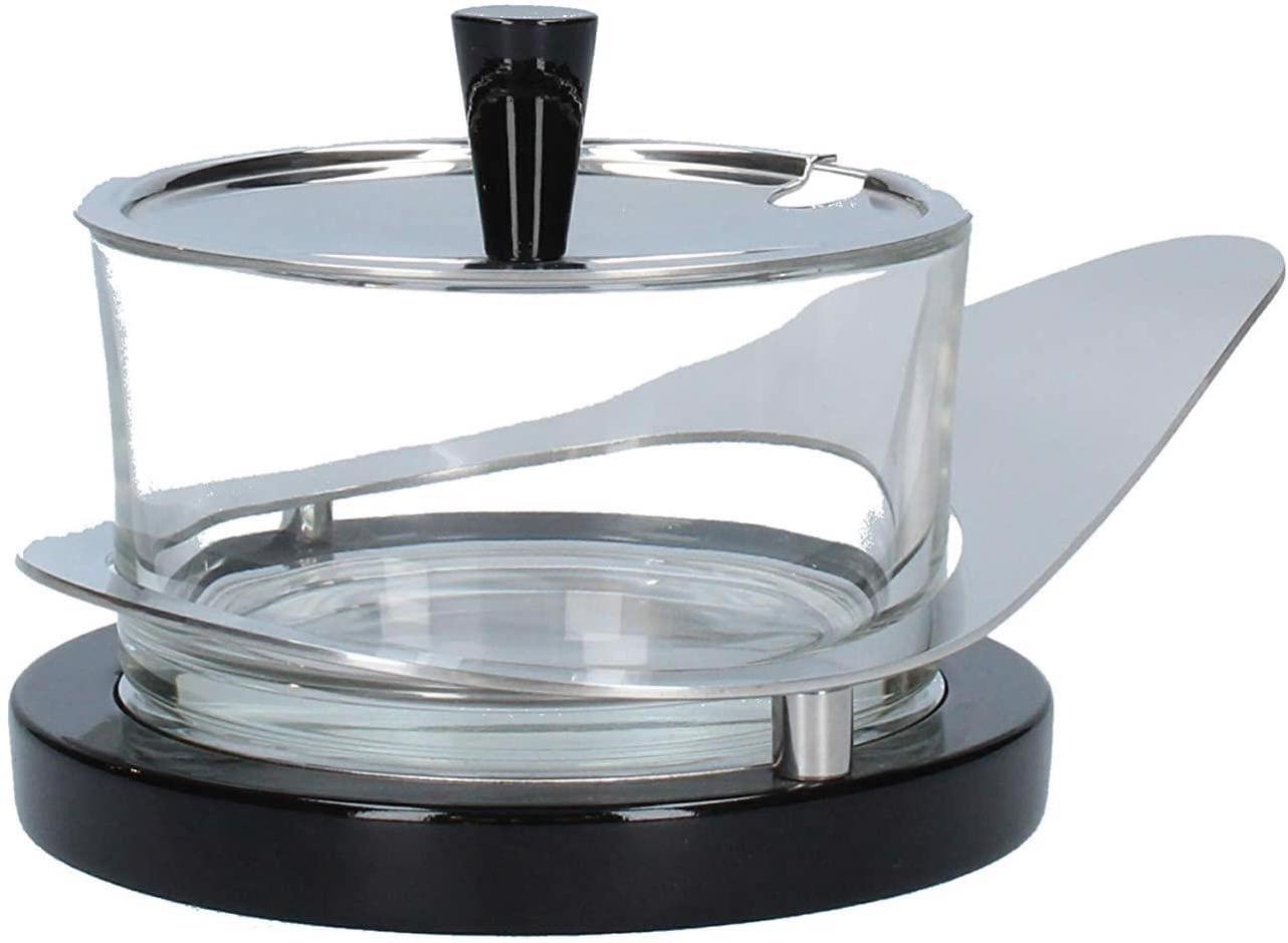 Formaggera Jolly Vetro/Acciaio Inox - Porta Formaggio Con Coltello Integrato 13x12x8 Cm - Foto 3