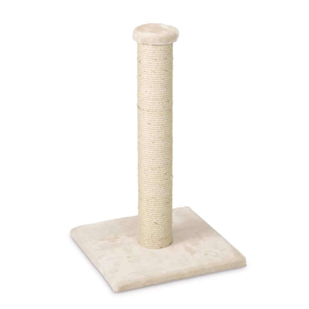 Tiragraffi Per Gatti Con Piuma - Base Stabile In Sisal E Peluche | 52cm Altezza - Softy Beige