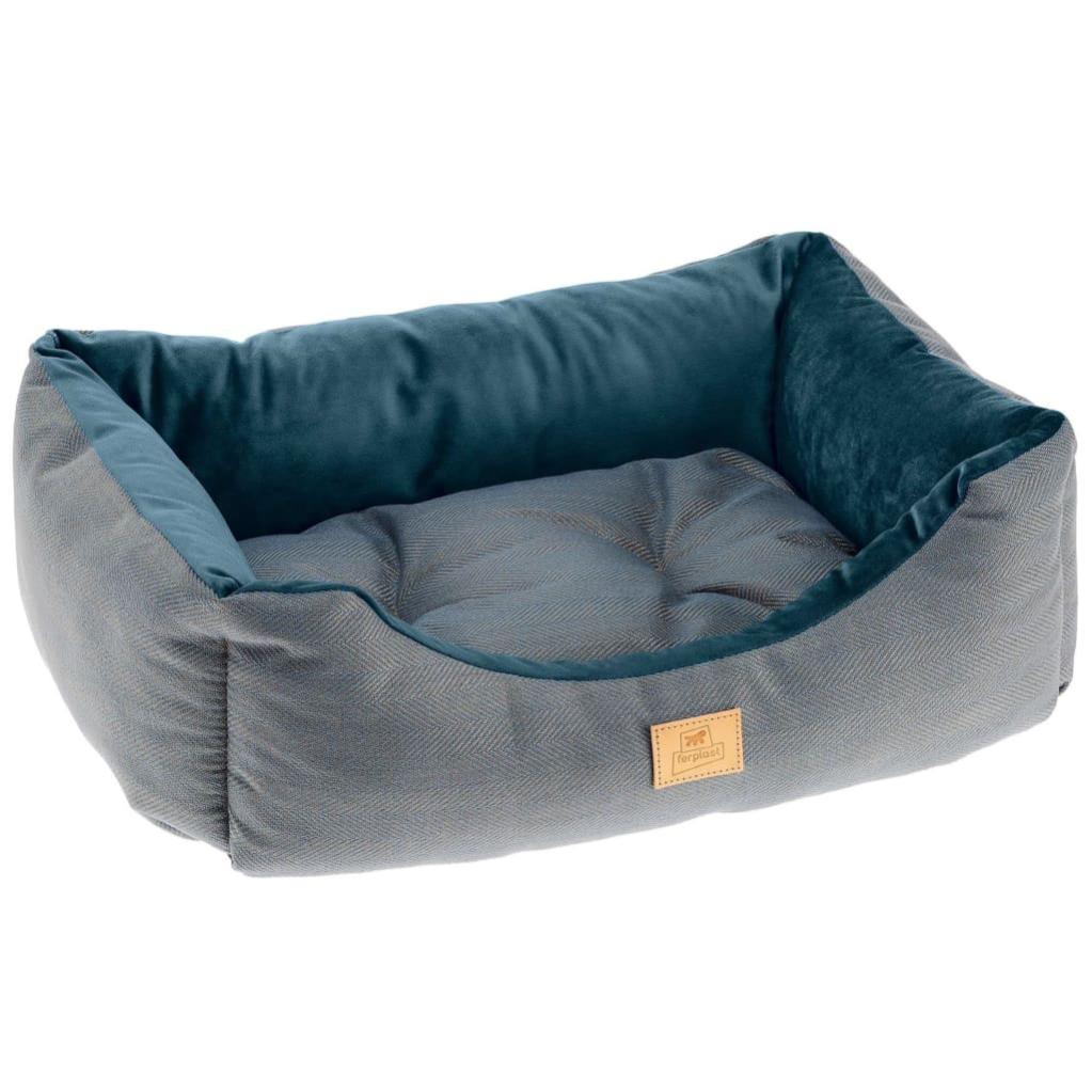 Cuccia per cani e gatti in cotone antimacchia multicolore 75x50x10 cm York lila | Maisons du Monde