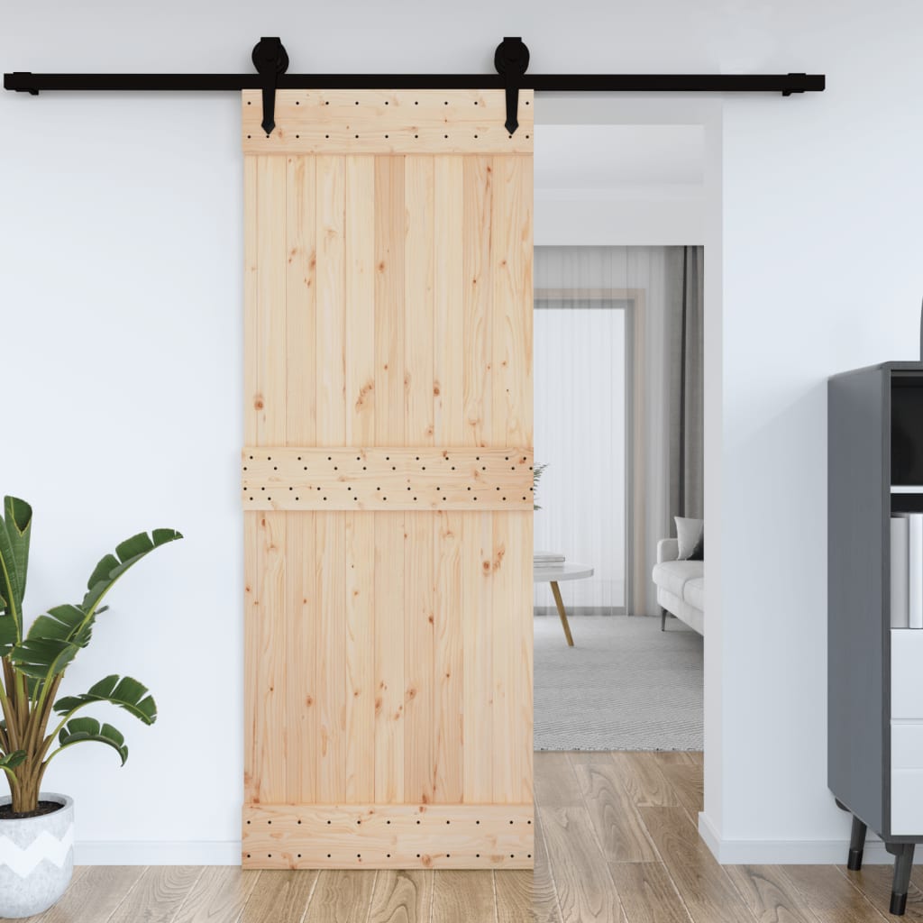 Maison Exclusive Puerta corredera con herrajes madera maciza de pino 85x210  cm