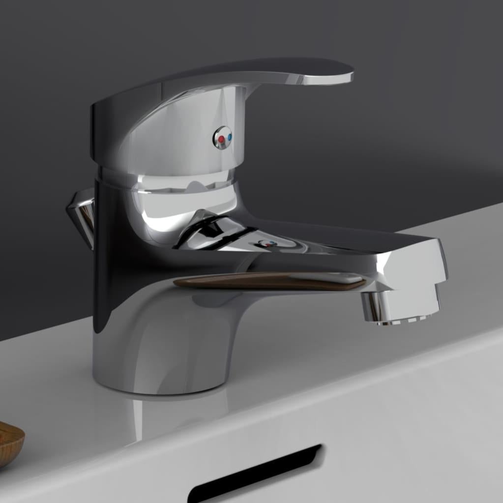 SCHÜTTE Miscelatore Lavabo con Bocca Alta BOSTON Molla a Spirale Cromo