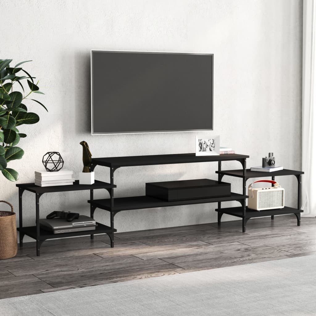 Maison Exclusive - Mobile Porta TV Nero 197x35x52 cm in Legno Multistrato