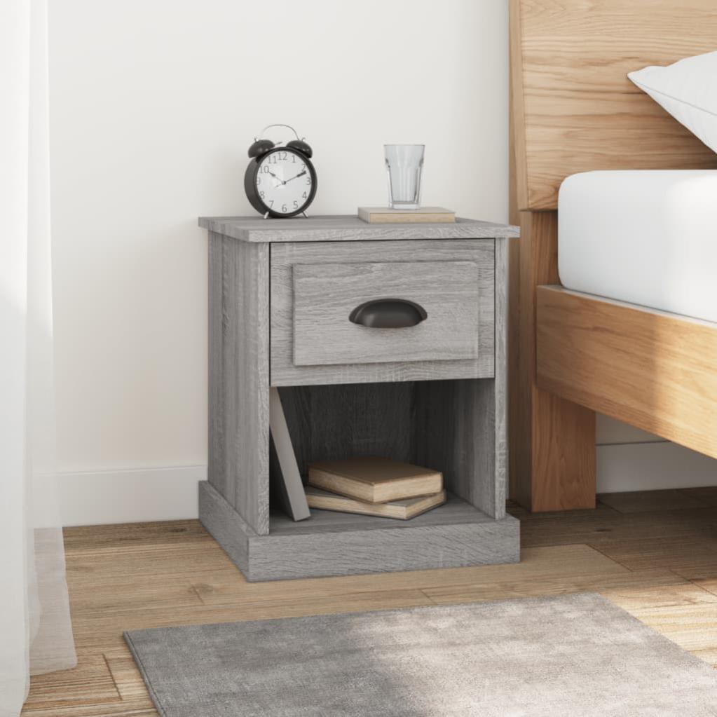 VIDAXL - Testiera Letto con Comodini in Legno Multistrato Grigio Sonoma - ePRICE