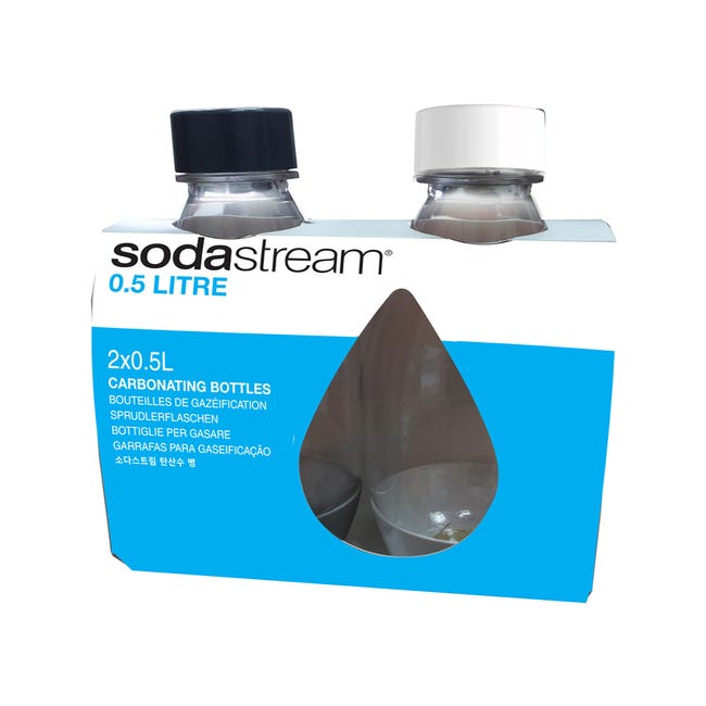 Bouteilles à gazéifier SodaStream Fuse, sans BPA, blanc, 1 L, paq