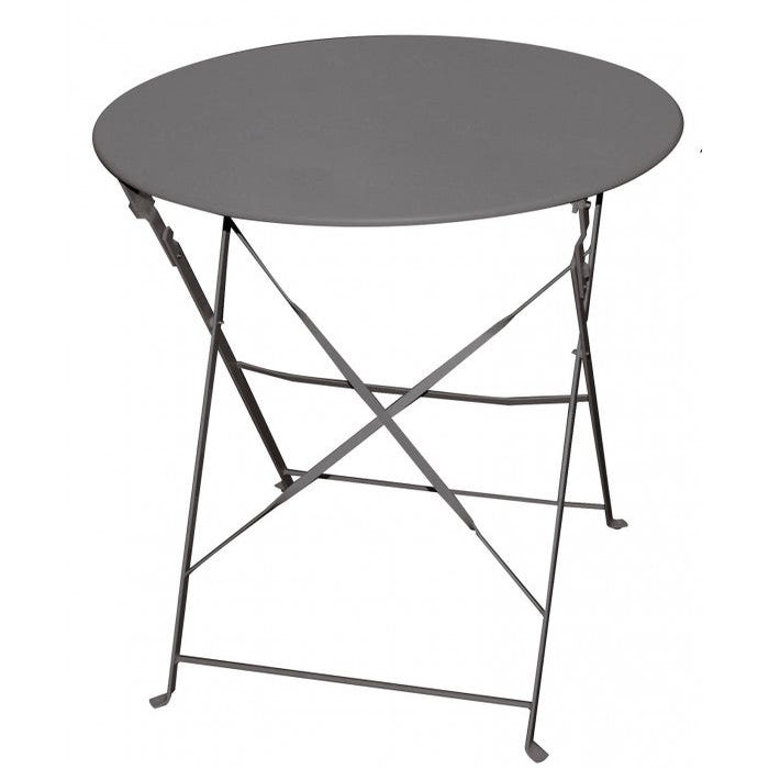 Table à manger Table de jardin pliable en métal gris anthracite