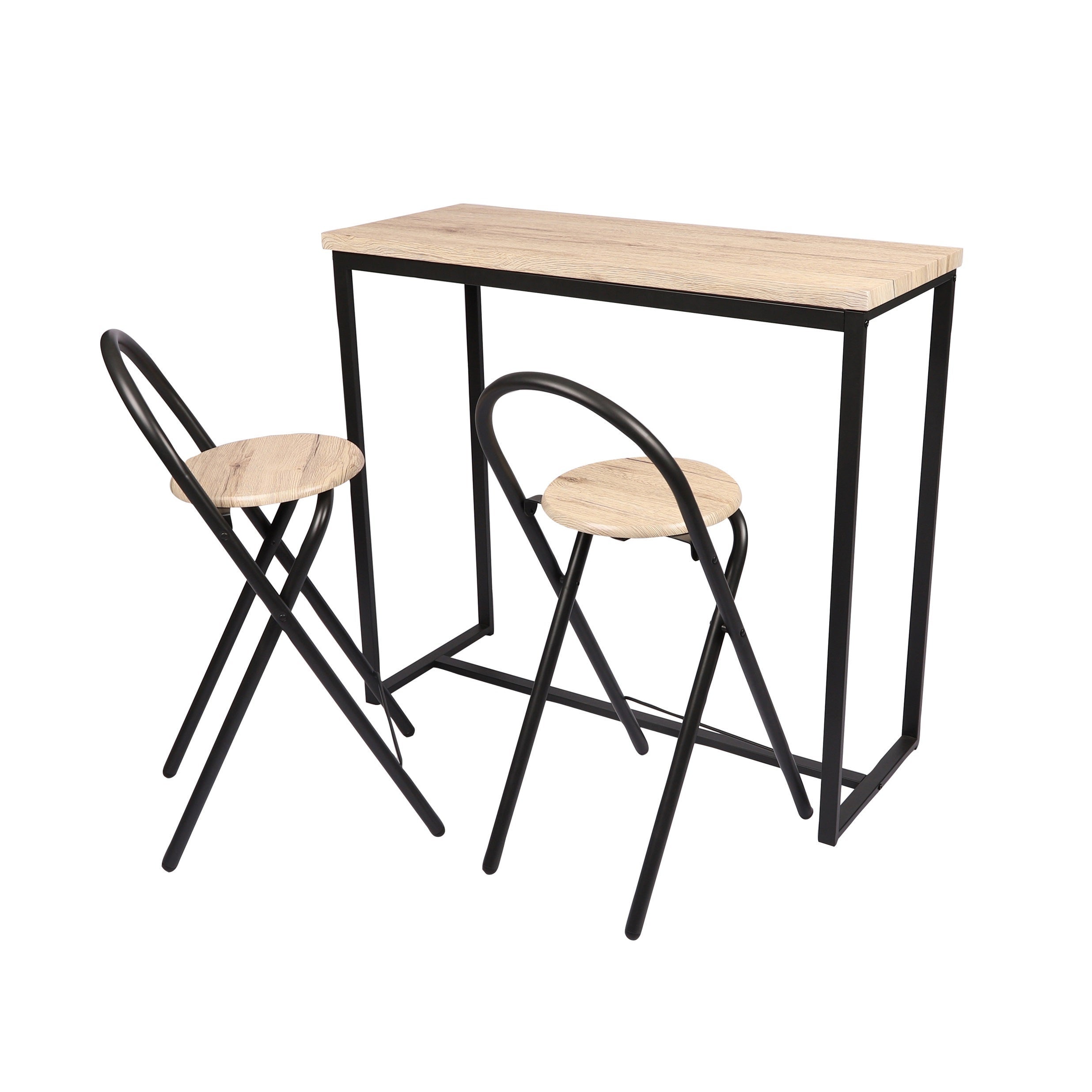 ENSEMBLE TABLE A MANGER TABLE HAUTE TABLE BAR TABLE MURALE 100X40XH90CM ...