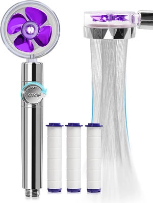 Pommeau de douche haute pression réglable, grand pulvérisateur de pluie  rond, accessoires à main, 360, 6