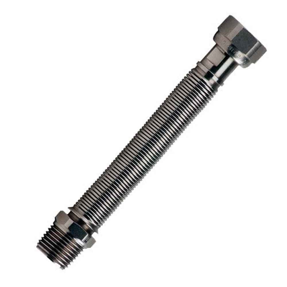 Tubo flessibile estensibile in acciaio inox per acqua 1/2 cm.20-40