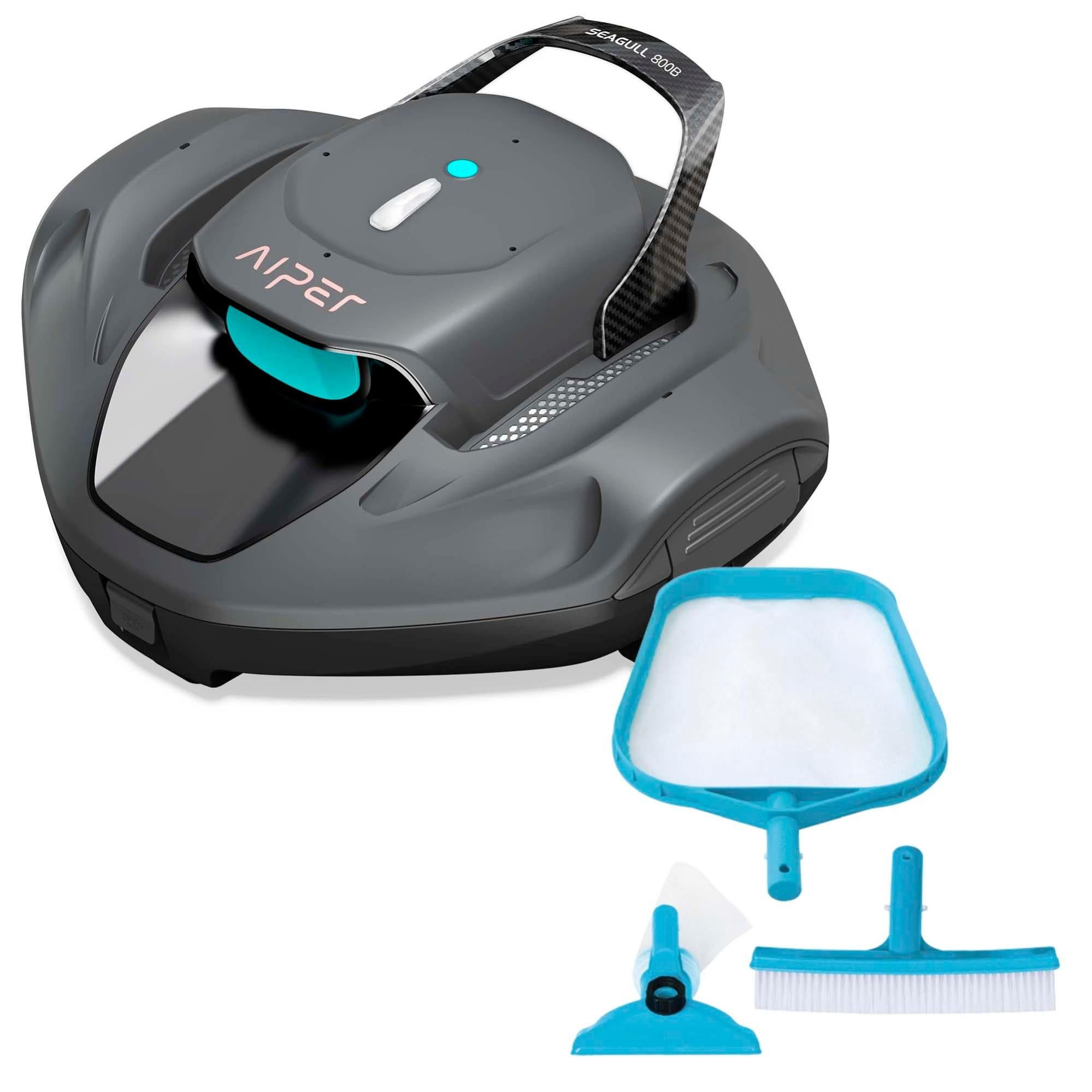 Limpiafondos Para Piscina Inalámbrico - Seagull 800B Con Kit De Limpieza Básico