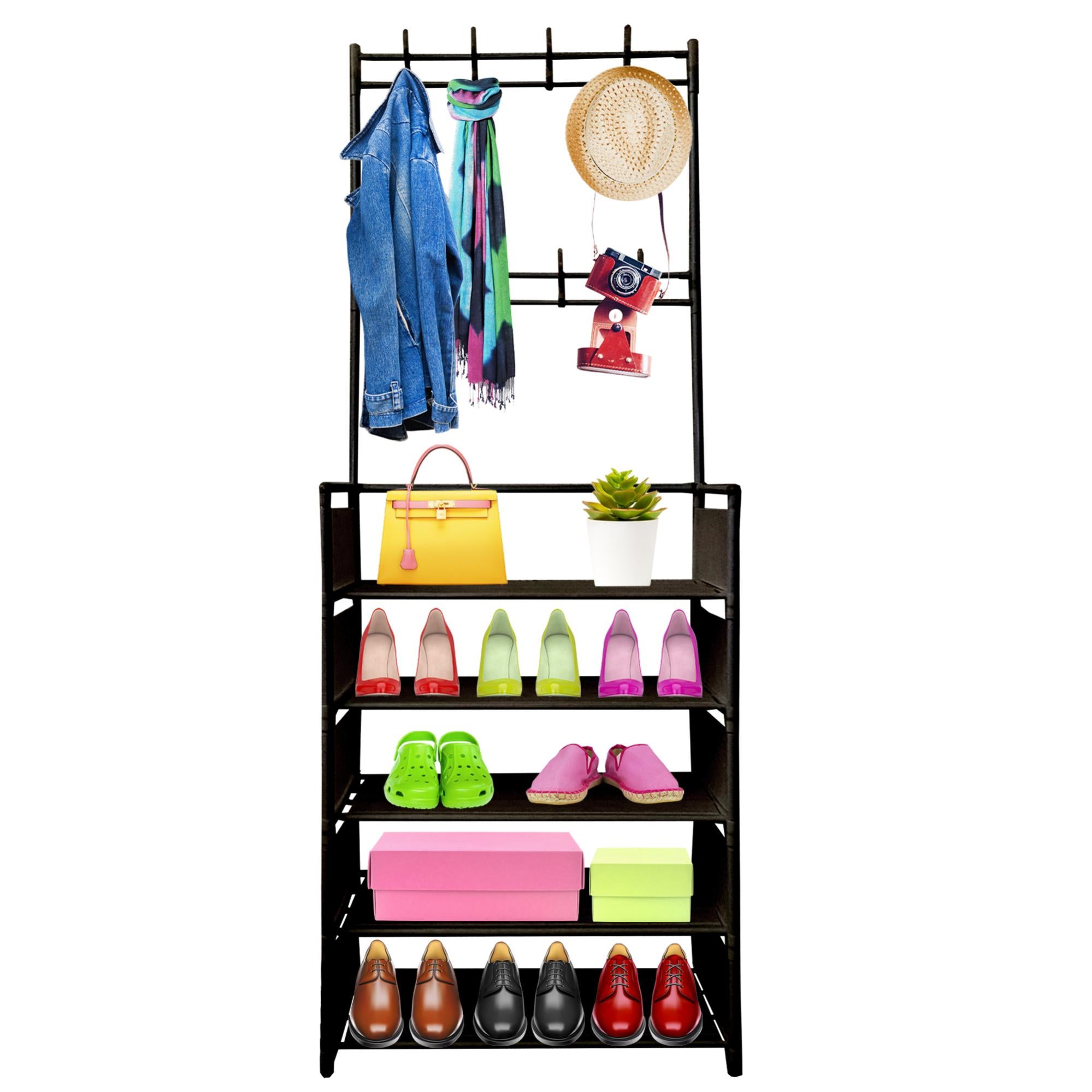 DMORA - Mobile Appendiabiti Da Ingresso, 100% Made In Italy, Pannello Con Mensola E 3 Ganci, Cm