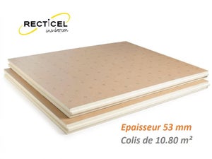Panneau d'isolation acoustique polyuréthane Instasoft Recticel - 0,6 x 1,2  m ép.40 mm (6 panneaux)