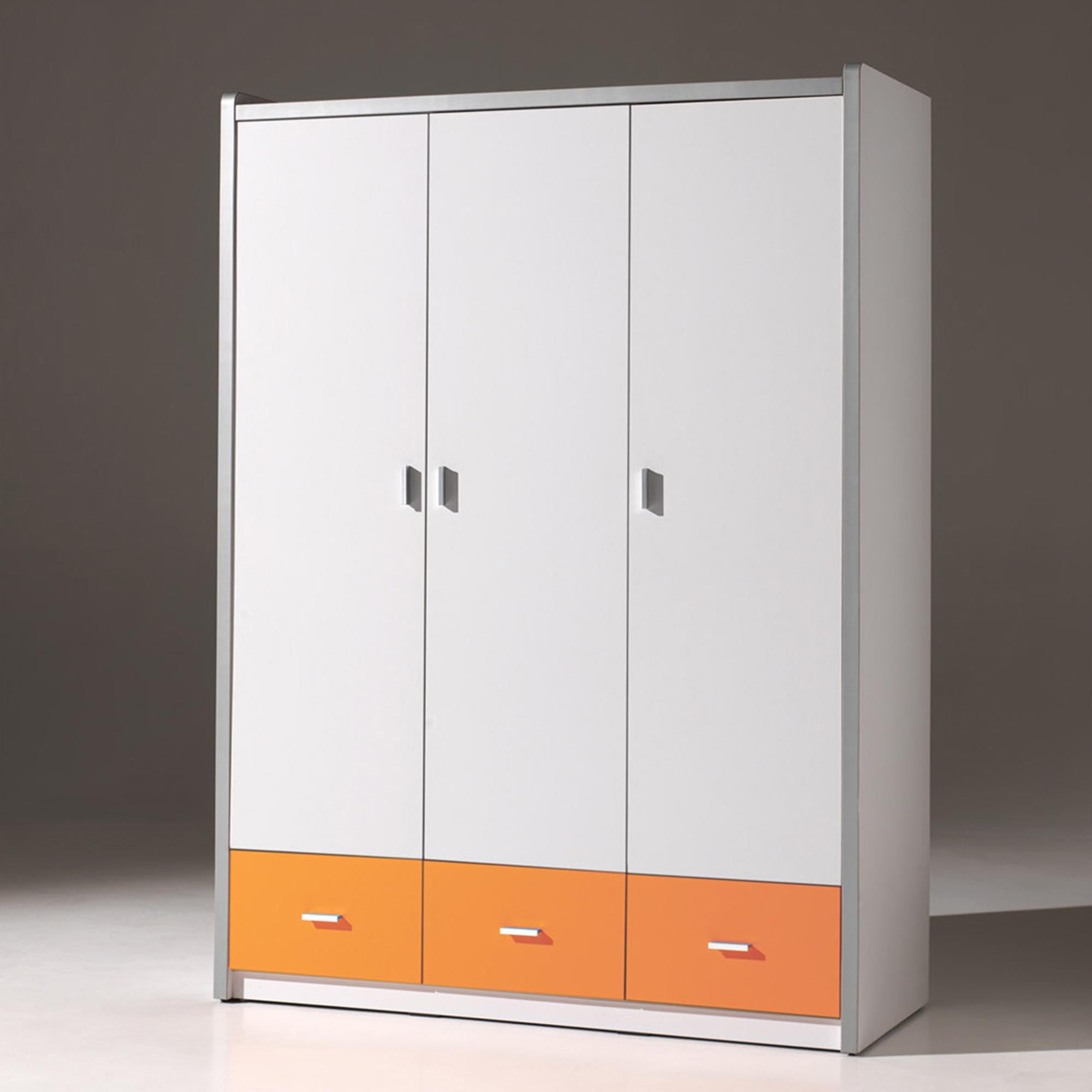 Armoire 3 Portes Blanche et Orange Leroy Merlin