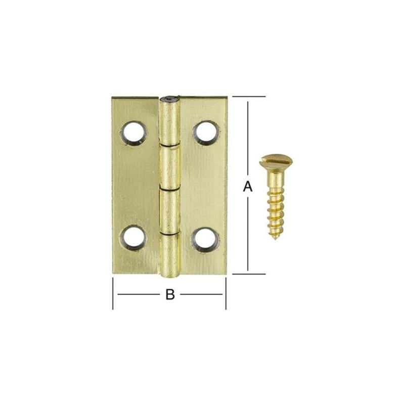 Charnière laiton 51x20 mm trous de 3,5mm