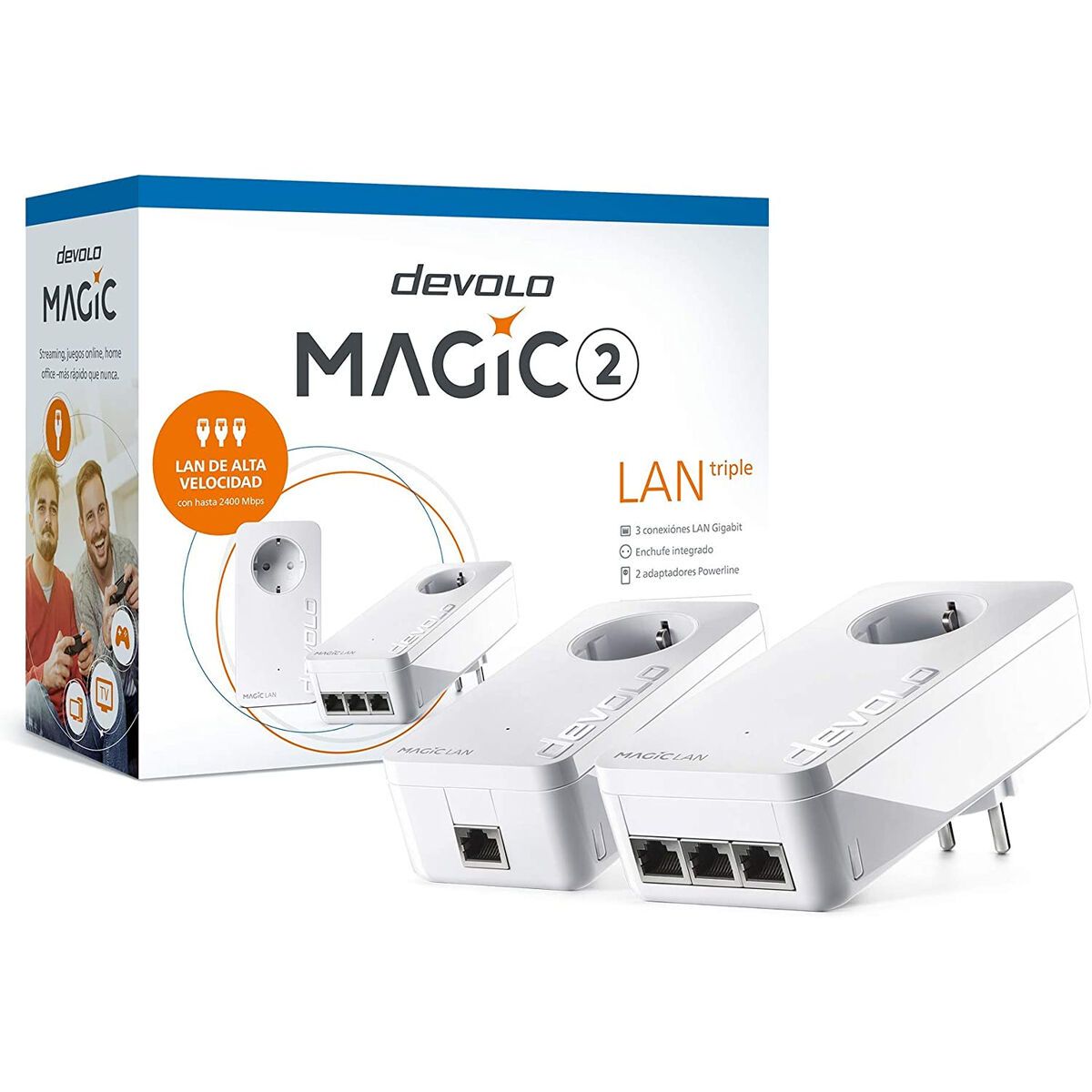Adaptateur PLC devolo MAGIC 2 LAN TRIPLE STARTER Leroy Merlin