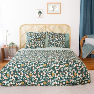 Housse De Couette 240x260cm + 2 Taies 63x63cm - Microfibre Douce - Infroissable - Gris