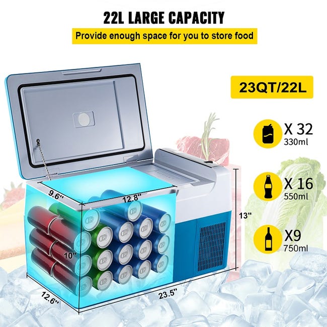 VEVOR Glacière électrique Portable de 25 L Réfrigérateur de
