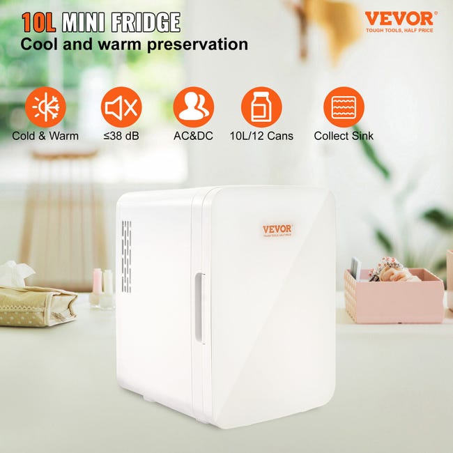 VEVOR 10 L Mini Réfrigérateur Mini Frigo Cosmétique Plus frais et